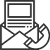 Icon mit Telefonhörer, Handy und Briefumschlag